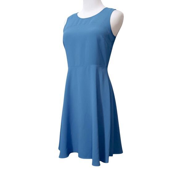 LOFT A-Line Dress Midi XS 0 Petite Blue Circle Skirt Dressy Event Office‎ Career - Picture 6 of 9
